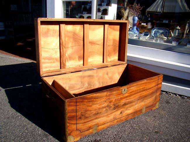 A China Trade period Camphorwood Seaman's Trunk circa 1825 — image 3